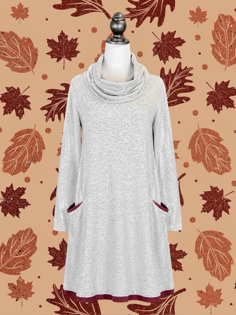 Anthropologie Sparrow Cashmere Blend Boho Cottagecore Cowl Neck Sweater Dress M